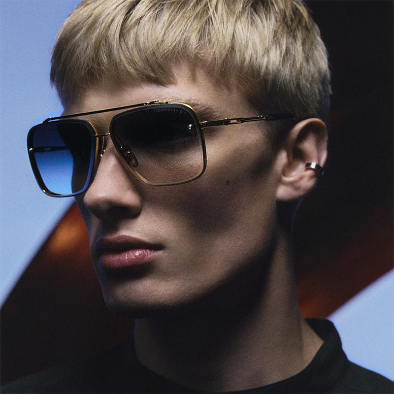 Man wearing a pair of Dita's Best Selling Sunglasses