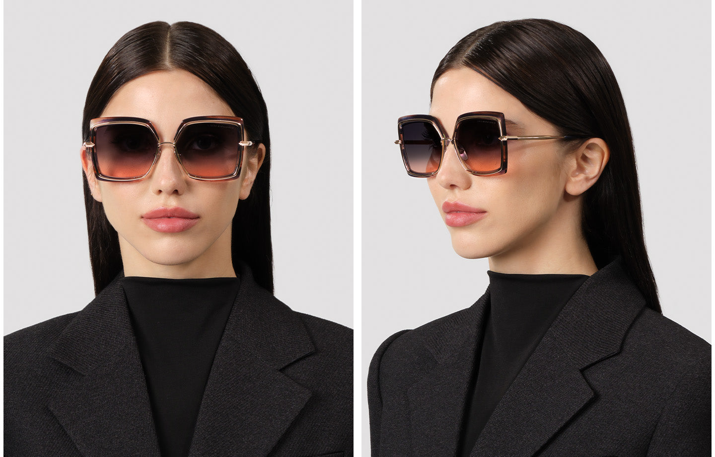 Dita Eyewear oversized geometric sunglasses - Gold